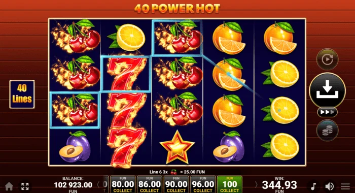 40 Power Hot Coin Boost বেস গেম উইন