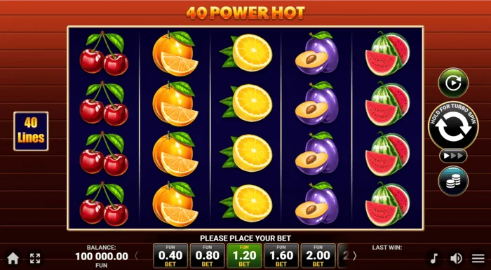 40 Power Hot Coin Boost গেমপ্লে স্ক্রিন